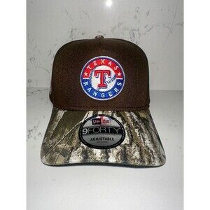 New Era Texas Rangers Exclusive Real Tree 9FORTY A-Frame Snapback Brown Hat Cap